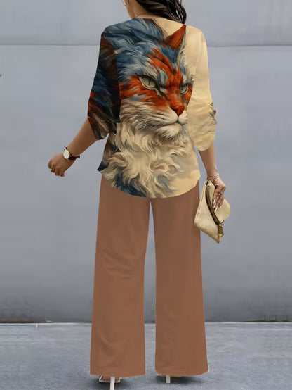 Premium Floral Two-Piece Set for Women