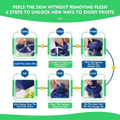5-in-1 Electric Fruit & Vegetable Peeler & Chopper – USB Rechargeable, One-Touch Automatic Kitchen Tool