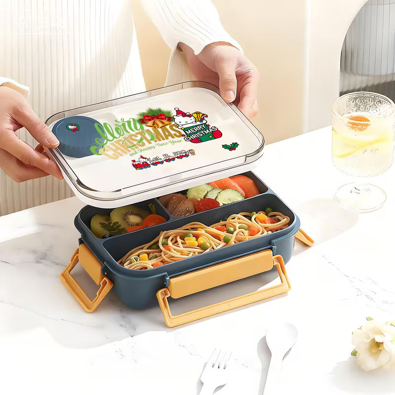 Portable 3-Layer Stainless Steel Lunch Box