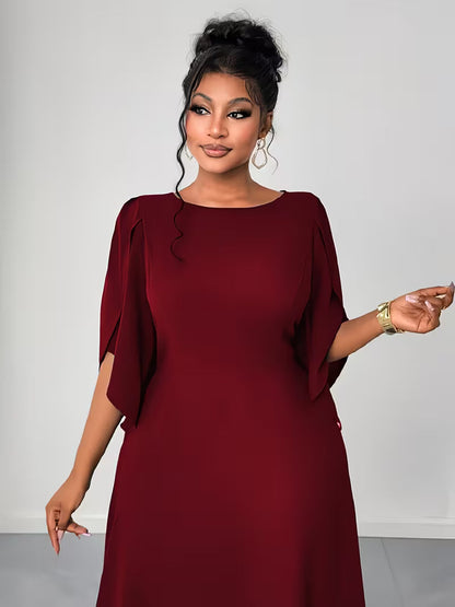 Elegant Plus Size Flared Dress for Women