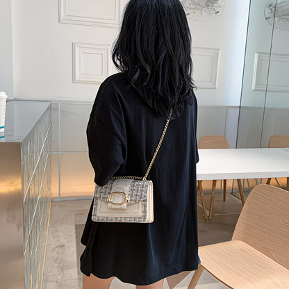 Trendy PU Leather Crossbody Bag – Lightweight Square Design with Spacious Interior