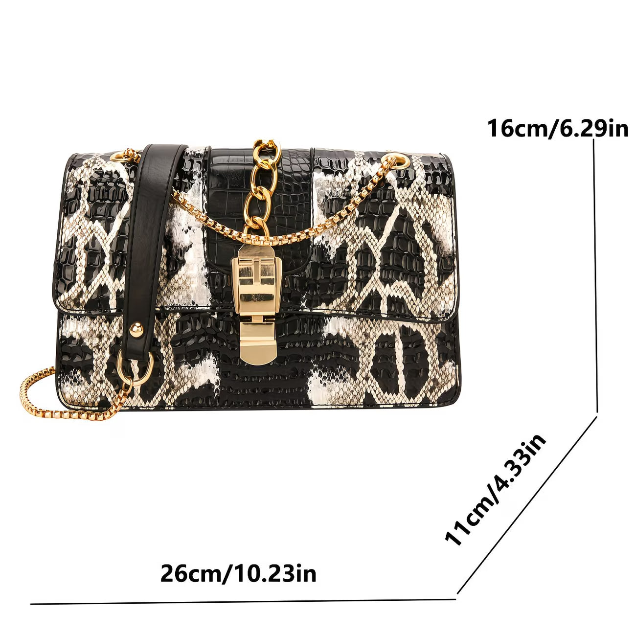 Snake Print Coil Shoulder Bag – Vintage-Inspired, Compact & Perfect for Dating or Daily Styling
