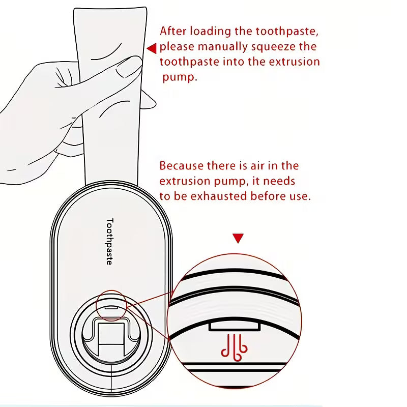 Automatic Toothpaste Squeezer with Cute Cartoon Holder