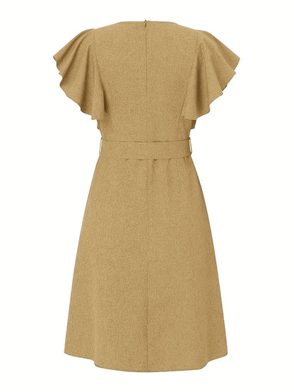 ZANZEA Women’s Square Neck Button Dress