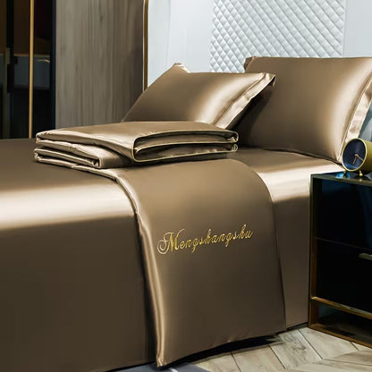 Luxury Solid Color Embroidered Comforter Set – Ultra Soft Breathable Cooling Bedding
