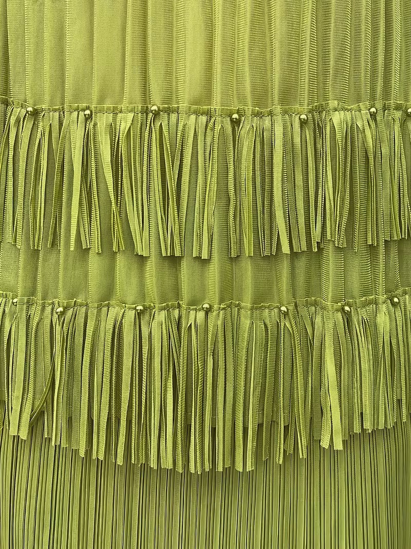 Effortless Style Plus Size Ruffle Tassel Skirt Co-Ord Set