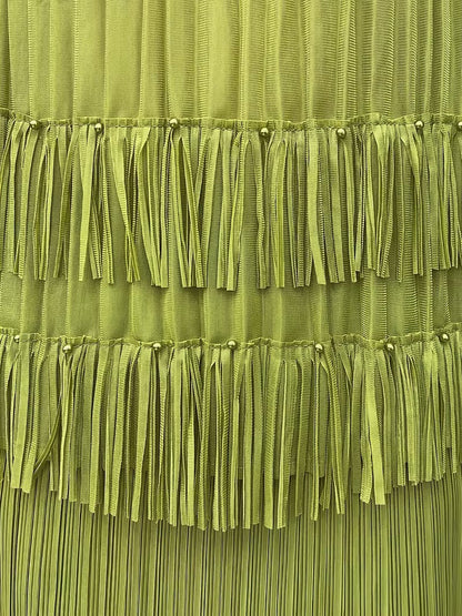 Effortless Style Plus Size Ruffle Tassel Skirt Co-Ord Set