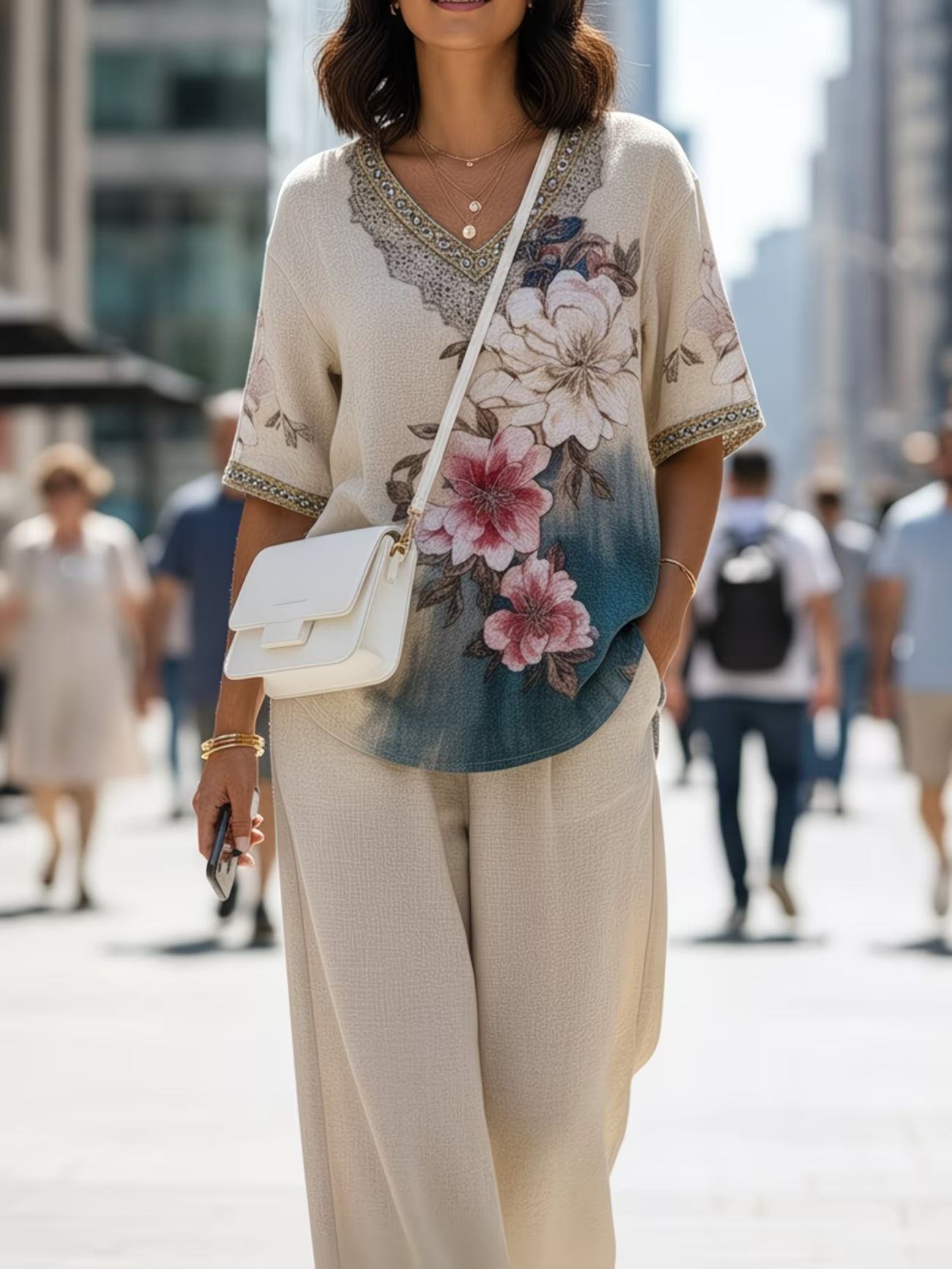Urban Grace V-Neck Workwear Co-Ord