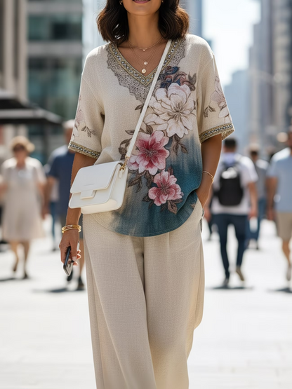 Urban Grace V-Neck Workwear Co-Ord