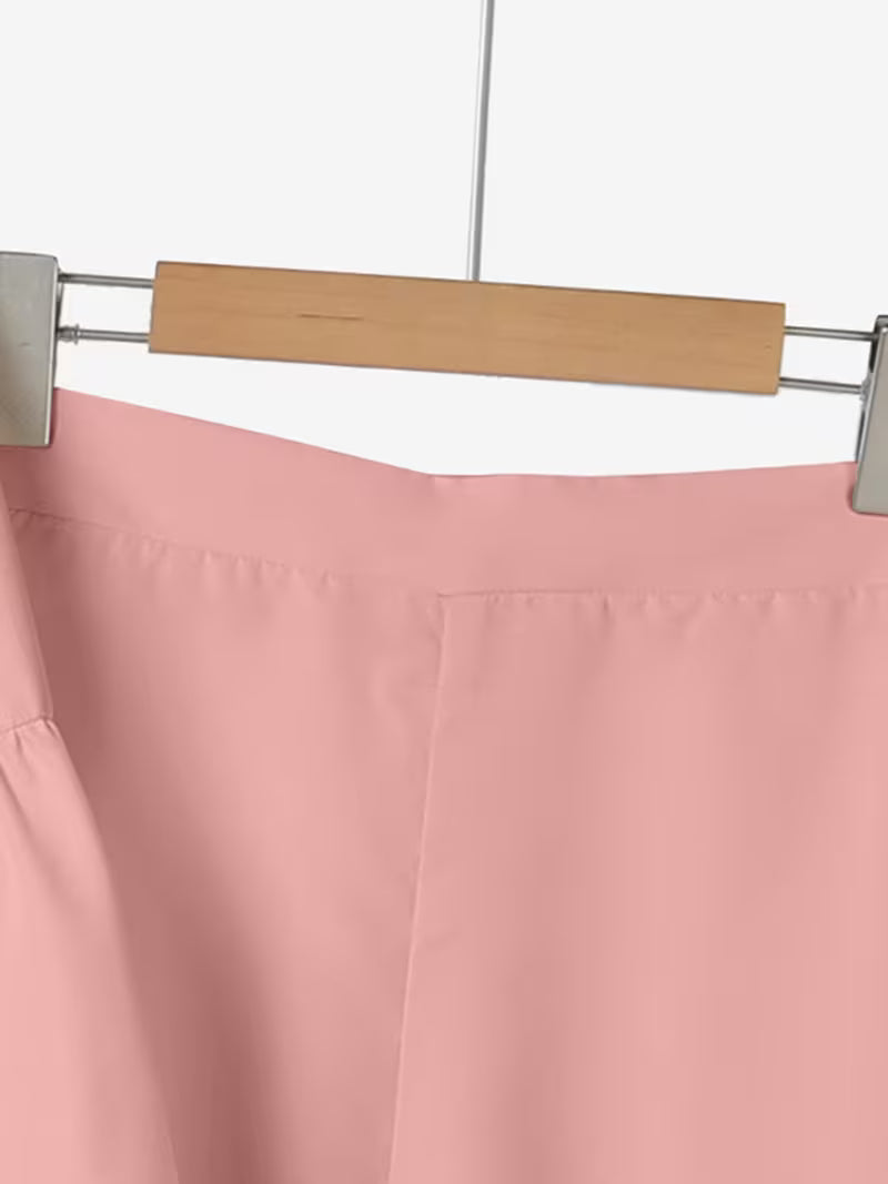 Luxe Bow-Knot Pleated Blouse & Wide-Leg Pants Co-Ord Set