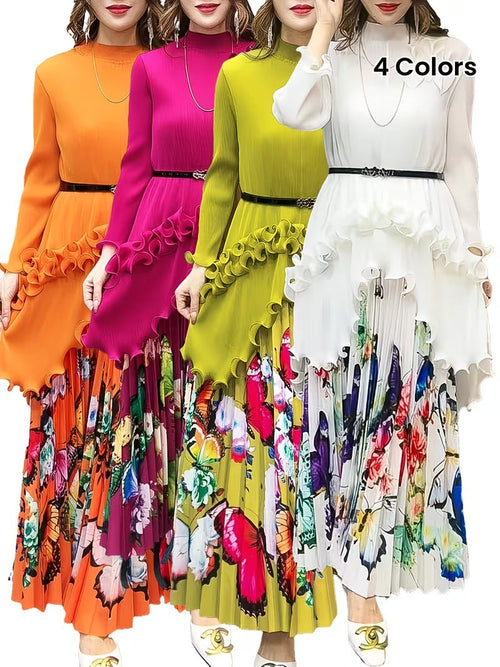Modest Luxe Plus Size Ruffle Edge Pleated Co-Ord Set