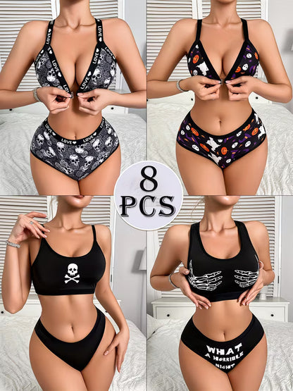 Luxury French Lace Lingerie Set (8PCS)