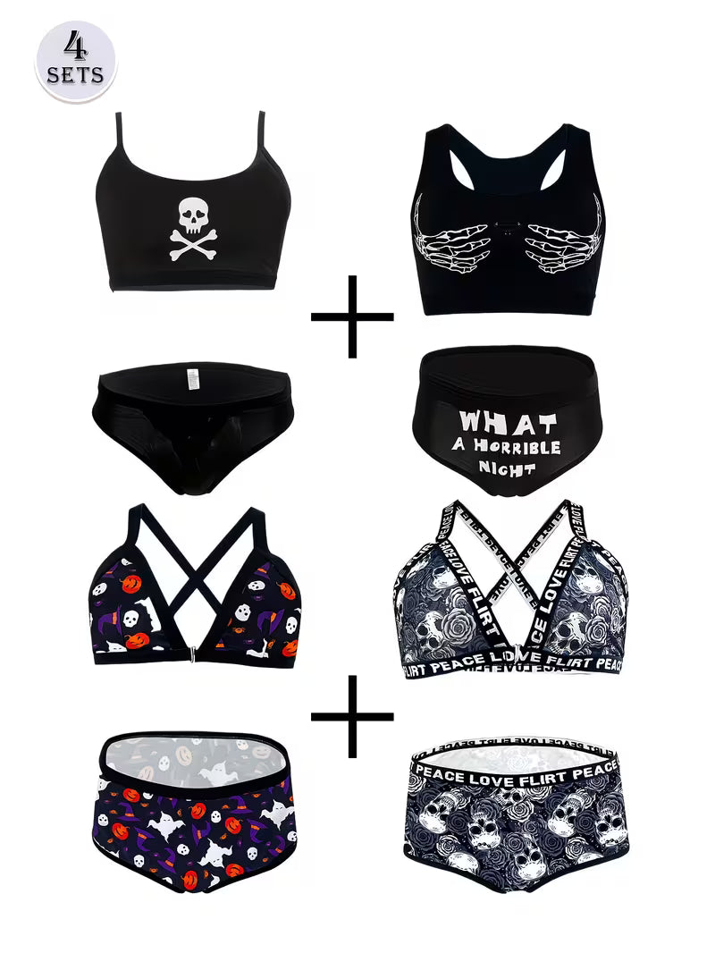 Luxury French Lace Lingerie Set (8PCS)