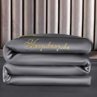 Luxury Solid Color Embroidered Comforter Set – Ultra Soft Breathable Cooling Bedding