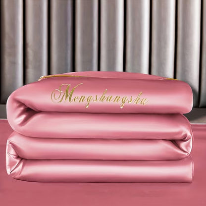 Luxury Solid Color Embroidered Comforter Set – Ultra Soft Breathable Cooling Bedding