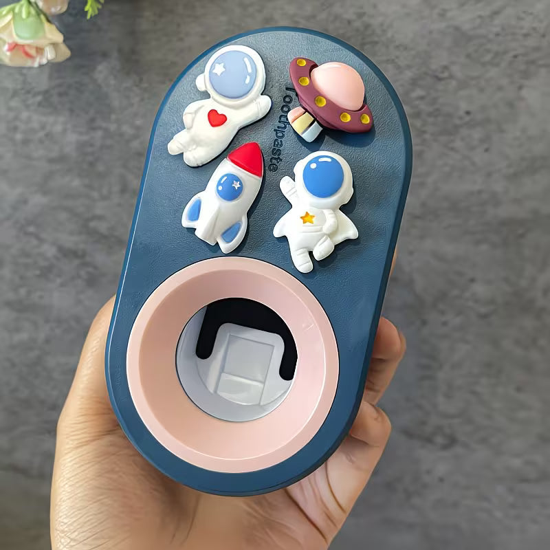 Automatic Toothpaste Squeezer with Cute Cartoon Holder