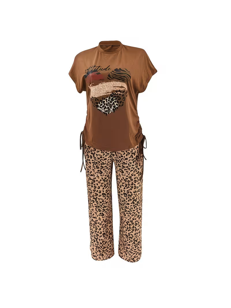 New Trend Co-Ord Set – Casual Tee & Printed Pants