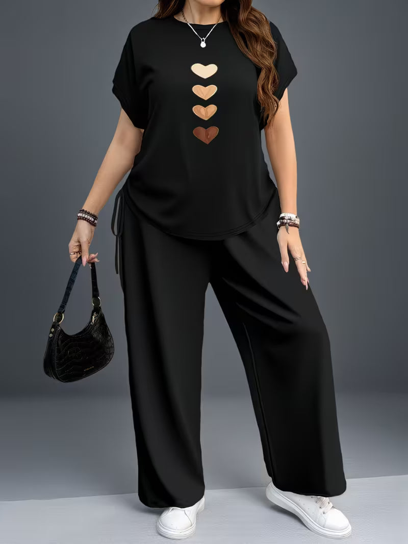 New Trend Co-Ord Set – Casual Tee & Printed Pants