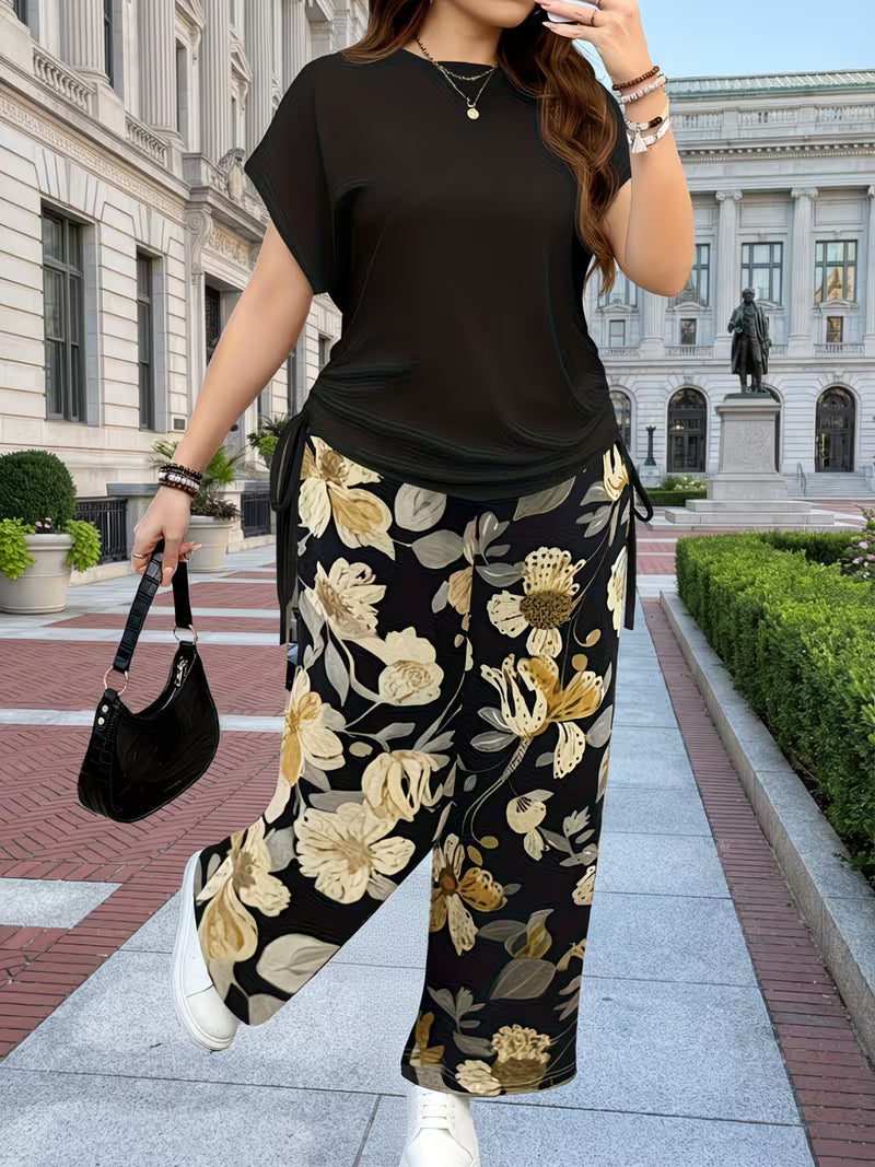 New Trend Co-Ord Set – Casual Tee & Printed Pants