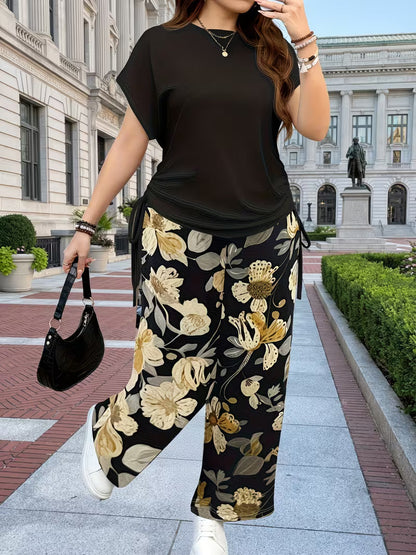 New Trend Co-Ord Set – Casual Tee & Printed Pants