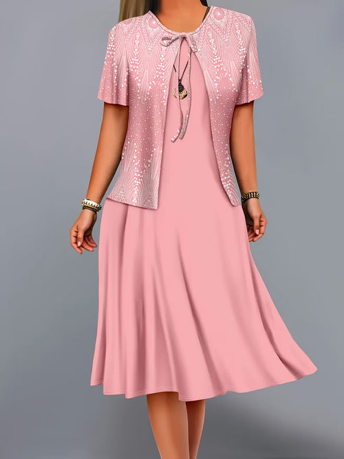 Ethnic Fusion Jacket & Skirt Set – Spring Autumn Comfort Wear