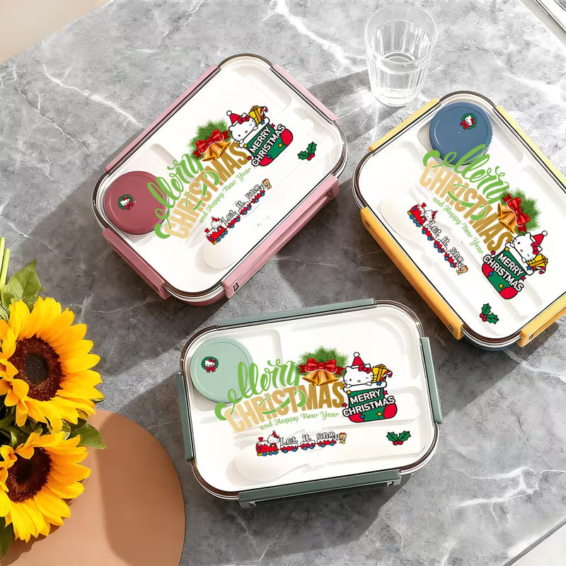 Portable 3-Layer Stainless Steel Lunch Box