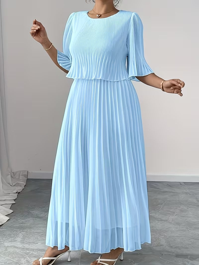 Effortless Style Plus Size Ruffle Dress for Elegant Occasions