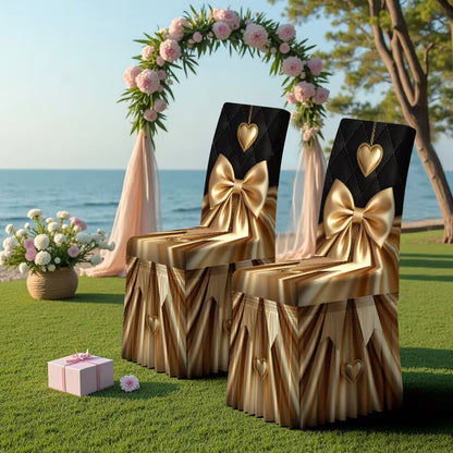 Luxury Minimalist Pattern Dining Tablecloth & Skirted Chair Cover Set – Decorative Dining Chair Covers
