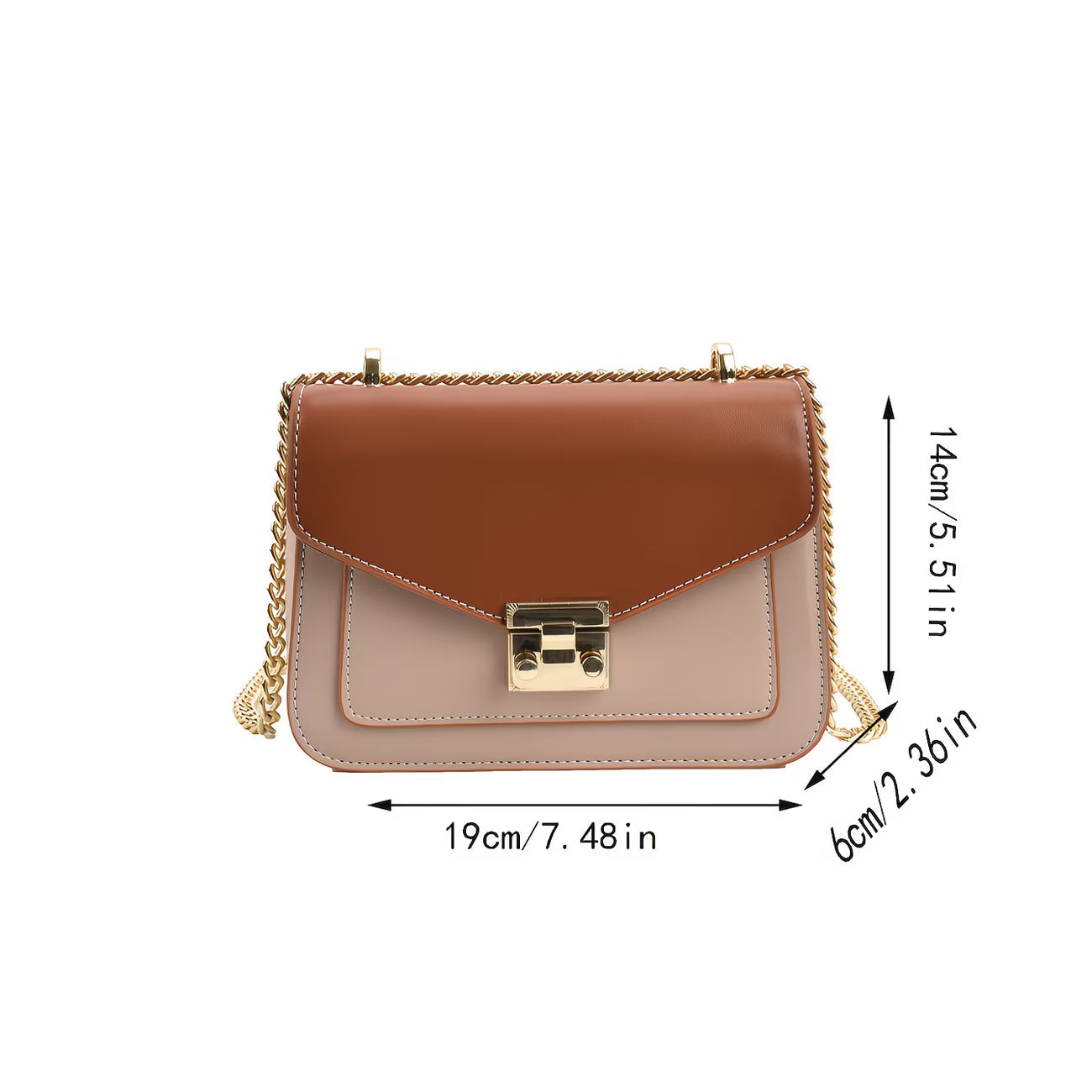 Mini Push Lock Square Chain Bag