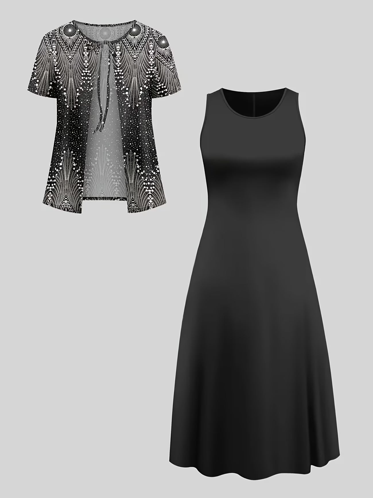 Ethnic Fusion Jacket & Skirt Set – Spring Autumn Comfort Wear