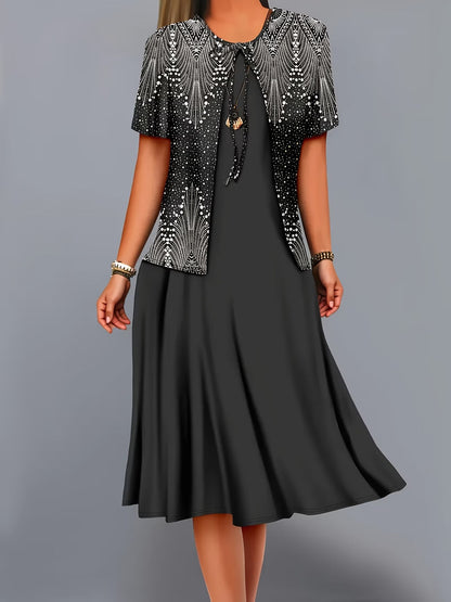 Ethnic Fusion Jacket & Skirt Set – Spring Autumn Comfort Wear