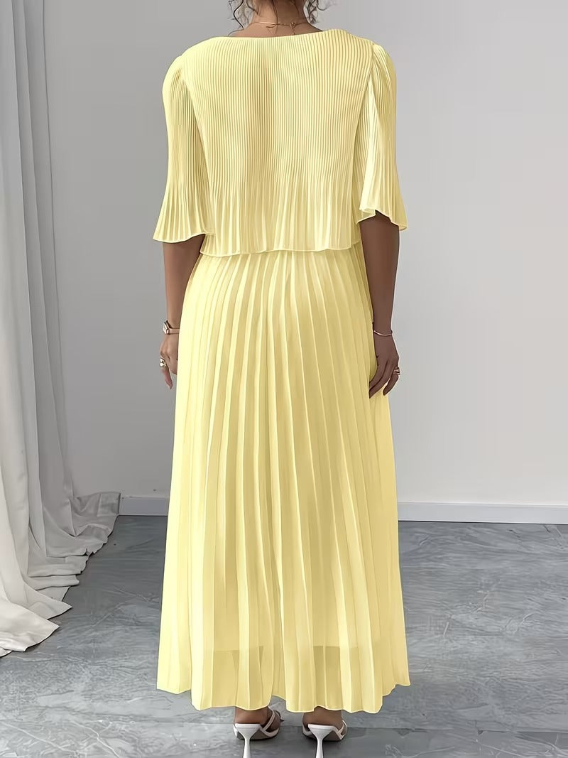 Effortless Style Plus Size Ruffle Dress for Elegant Occasions