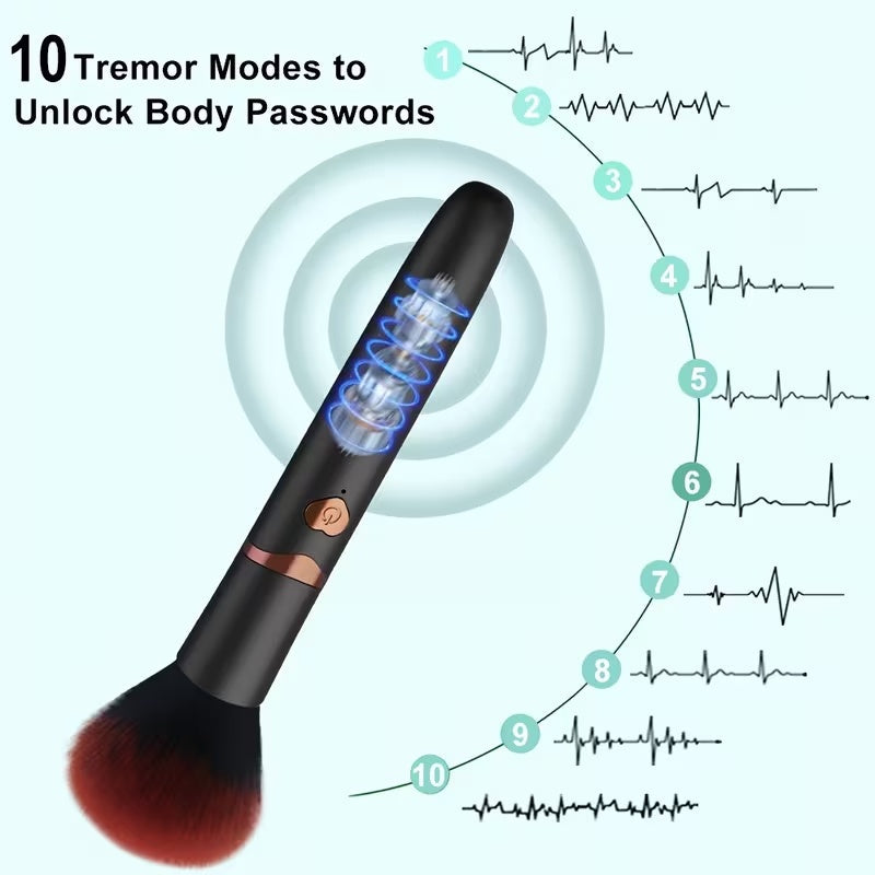 USB Rechargeable Personal Massager – Makeup Brush Style Mini Vibrator with Multi-Speed Vibration for Targeted Relaxation