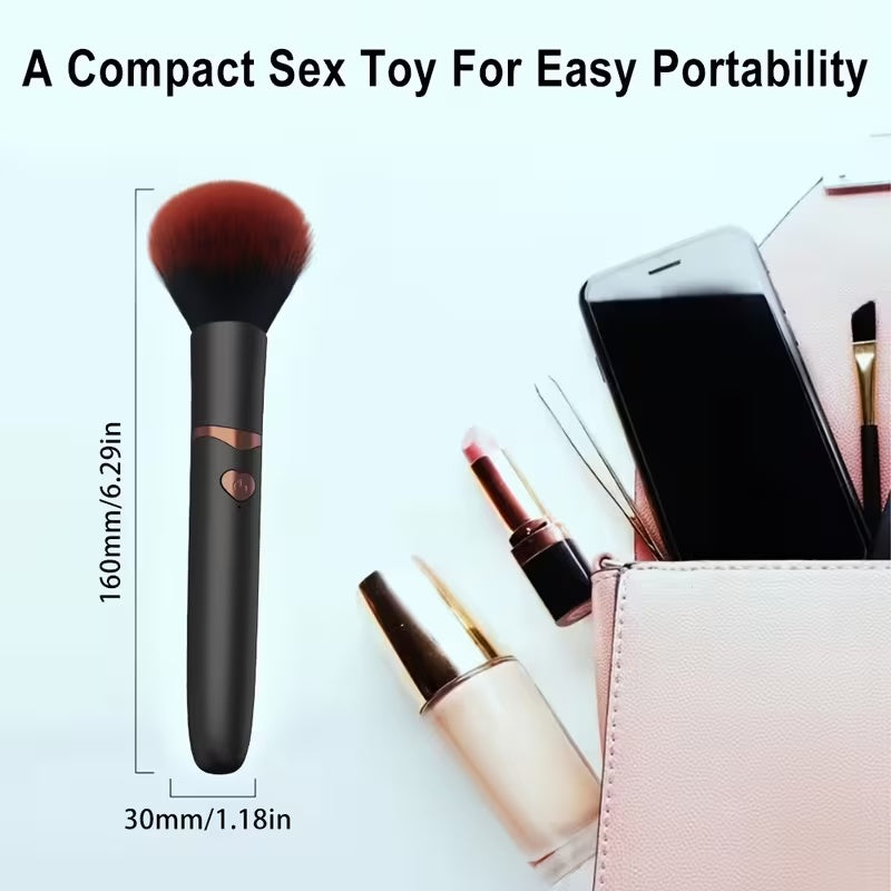 USB Rechargeable Personal Massager – Makeup Brush Style Mini Vibrator with Multi-Speed Vibration for Targeted Relaxation
