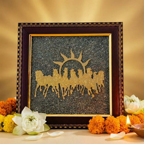 Seven Horses Pyrite Prosperity Frame