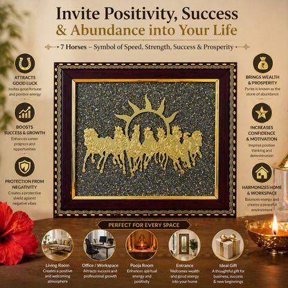 Seven Horses Pyrite Prosperity Frame