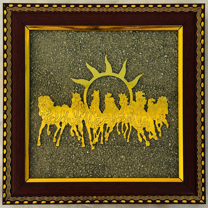 Seven Horses Pyrite Prosperity Frame