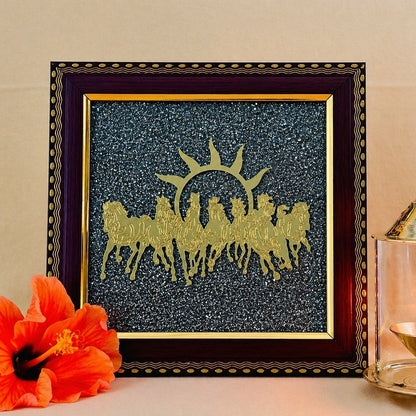 Seven Horses Pyrite Prosperity Frame