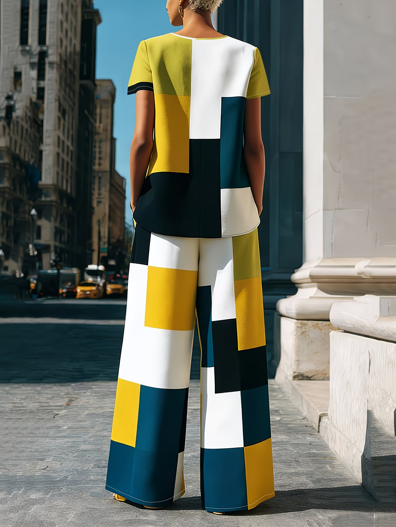 Urban Grace V-Neck Workwear Co-Ord