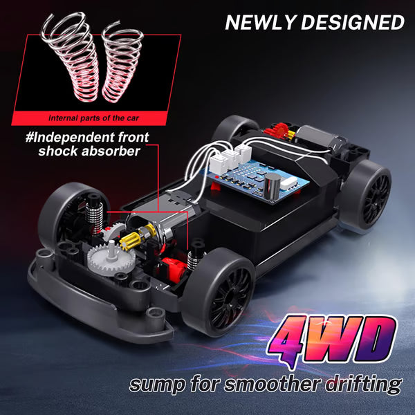 1:24 Scale 4WD RC Drift Car – 2.4GHz High-Speed 20KM/H Racing Car with LED Lights