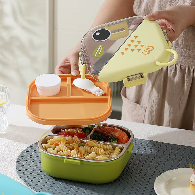 Cute Bento Lunch Box with Sauce Container