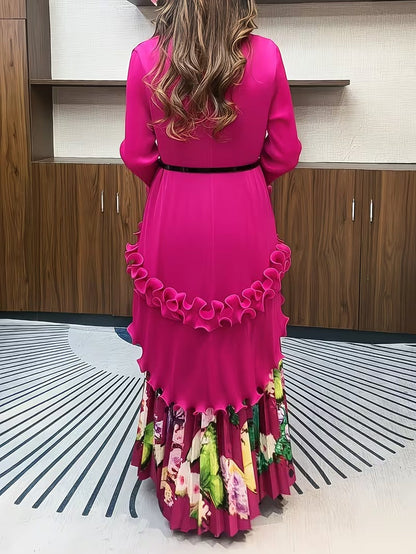 Modest Luxe Plus Size Ruffle Edge Pleated Co-Ord Set