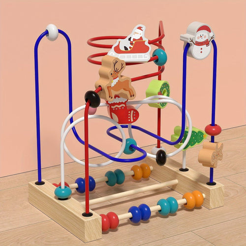 🧸 Animal Bead Learning Toy – 3-Line Educational Puzzle for Kids