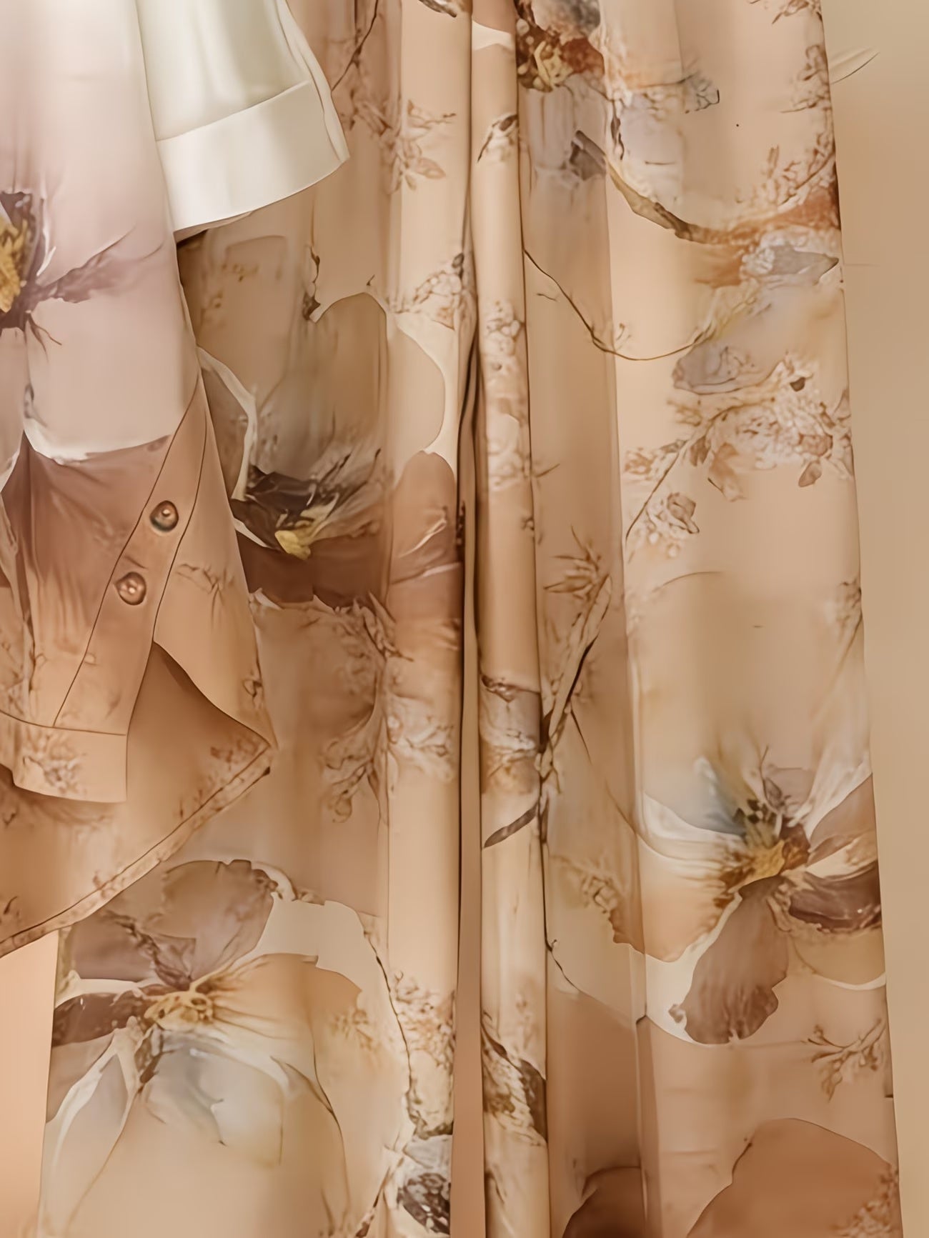 Women’s Asymmetrical Top & Printed Wide-Leg Pants Set