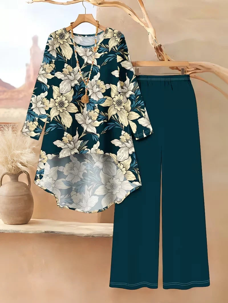 Floral Luxe Two-Piece Suit Set