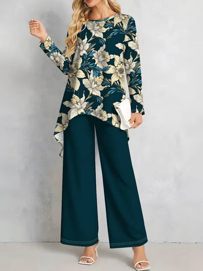 Floral Luxe Two-Piece Suit Set