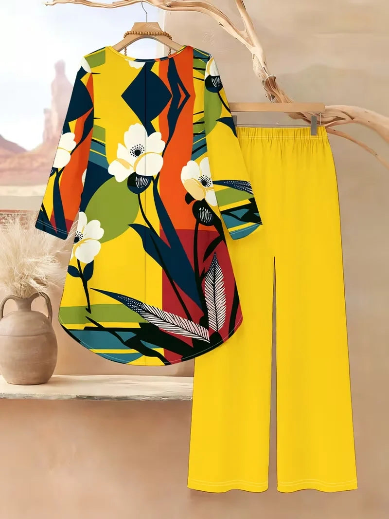 Floral Luxe Two-Piece Suit Set