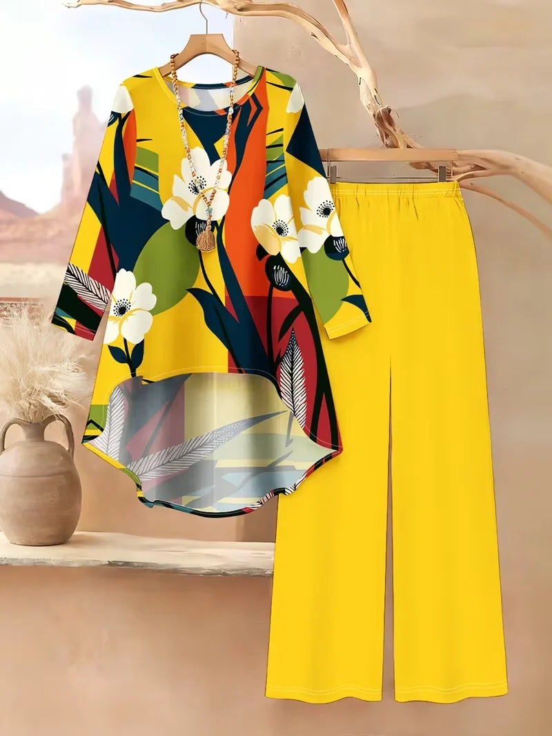 Floral Luxe Two-Piece Suit Set