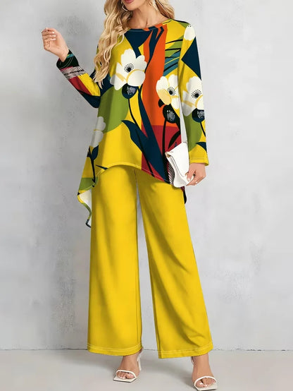 Floral Luxe Two-Piece Suit Set