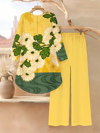 Floral Luxe Two-Piece Suit Set